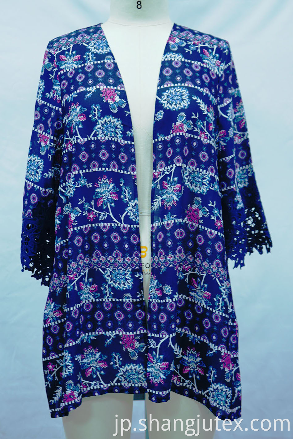 color navy print of casual coat